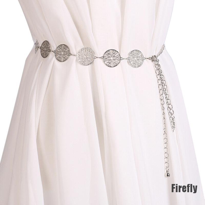 Thắt Lưng Dây Xích Kim Loại Thời Trang Cho Nữ