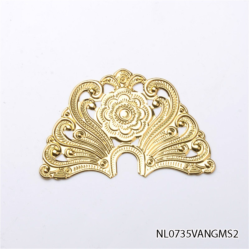 1 phiến làm kim quan hoạ tiết đôn hoàng 56*104mm nguyên liệu làm trâm làm trang sức cổ trang