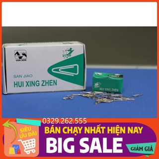 (FreeShip) Ghim Cài C62, Ghim Tam Giác hộp giấy xanh