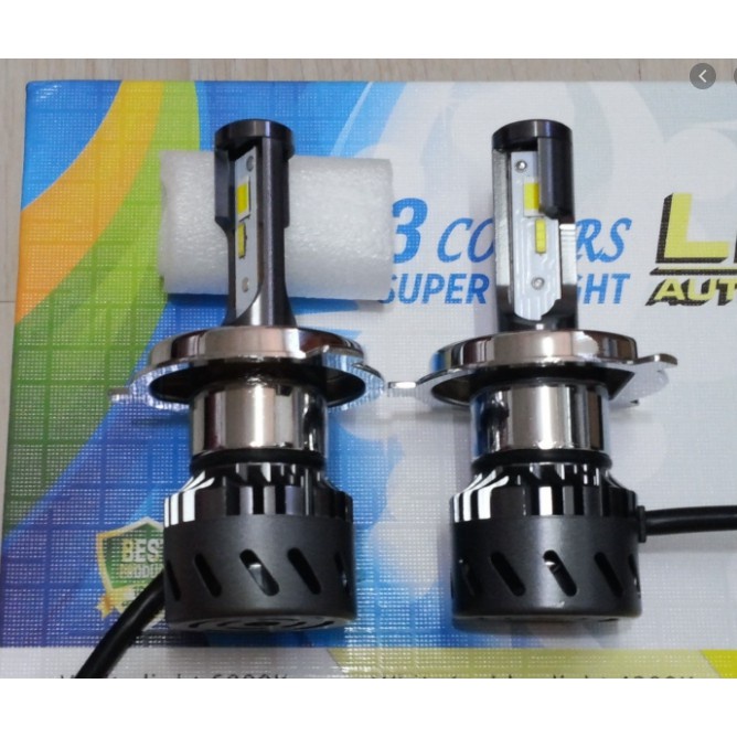 ĐÈN PHA LED T6 CAO CẤP - 3 MÀU SÁNG GẮN OTO- XE MÁY -giá 1 bóng