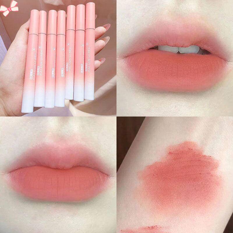 Mờ / matte Son Môi Dạng Lỏng Chống Thấm Nước Không Phai Màu Không Dính Ly Cốc