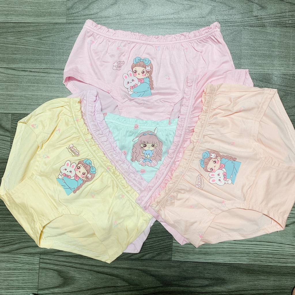 Combo 4 Quần chíp tam giác cho bé gái, Quần chíp bé gái cao cấp