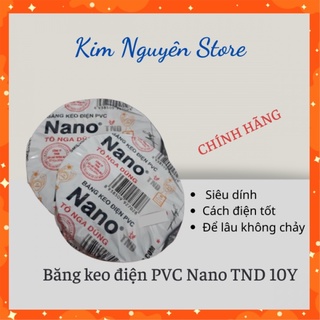 1 cây băng keo điện pvc nano tô nga dũng cuộn 10y màu đen - băng keo siêu dínhhàng chính hãng