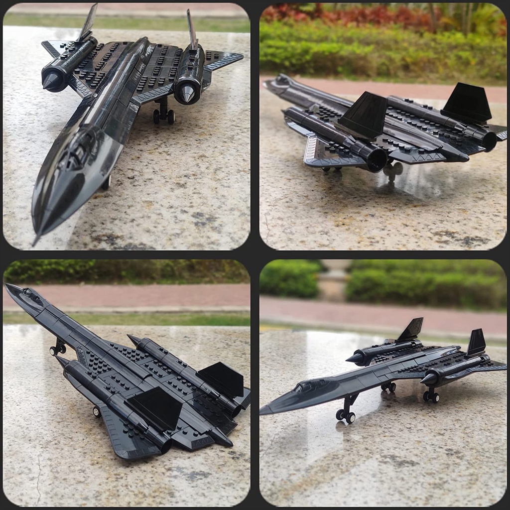 Đồ chơi Lắp ráp Mô hình Trực Thăng Chiến Đấu WANGE 4005  SR-71 Blackbird Reconnaissance Aircraft