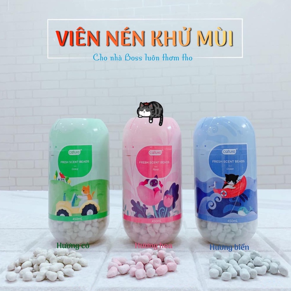 Gói dùng thử 45ml Hạt khử mùi cát vệ sinh cho mèo Cature 3 mùi thơm dịu nhẹ