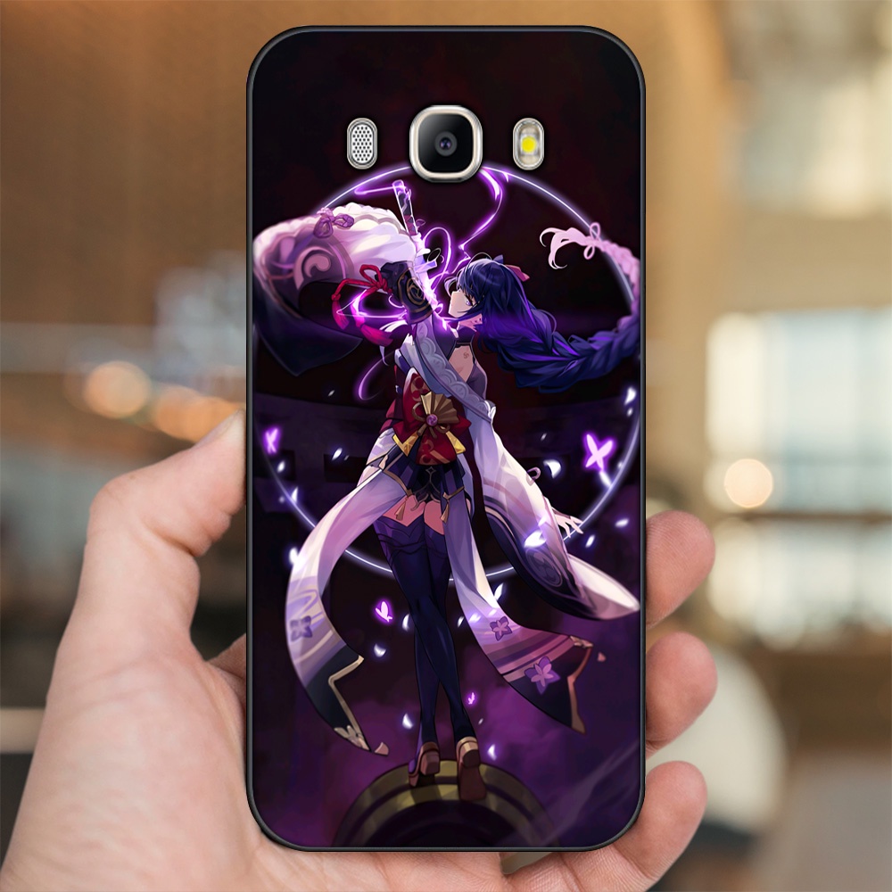 Ốp lưng Samsung J5 2016, J7 2016 viền đen in hình Raiden Shogun Genshin Impact