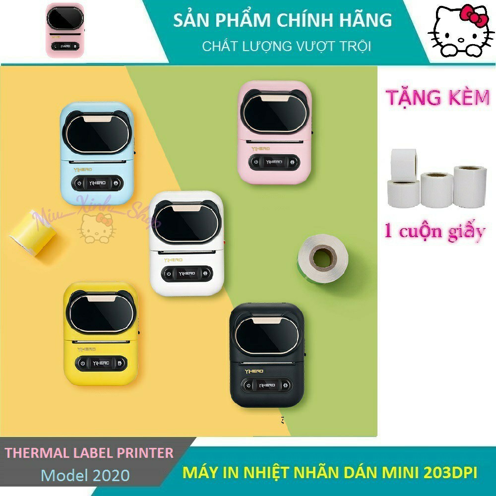 ❤ Dễ thương - Chính hãng ❤ Máy in nhiệt nhãn dán mã vạch QR mini bluetooth cho siêu thị ❤ hiệu quần áo ❤ peripage a6 | BigBuy360 - bigbuy360.vn