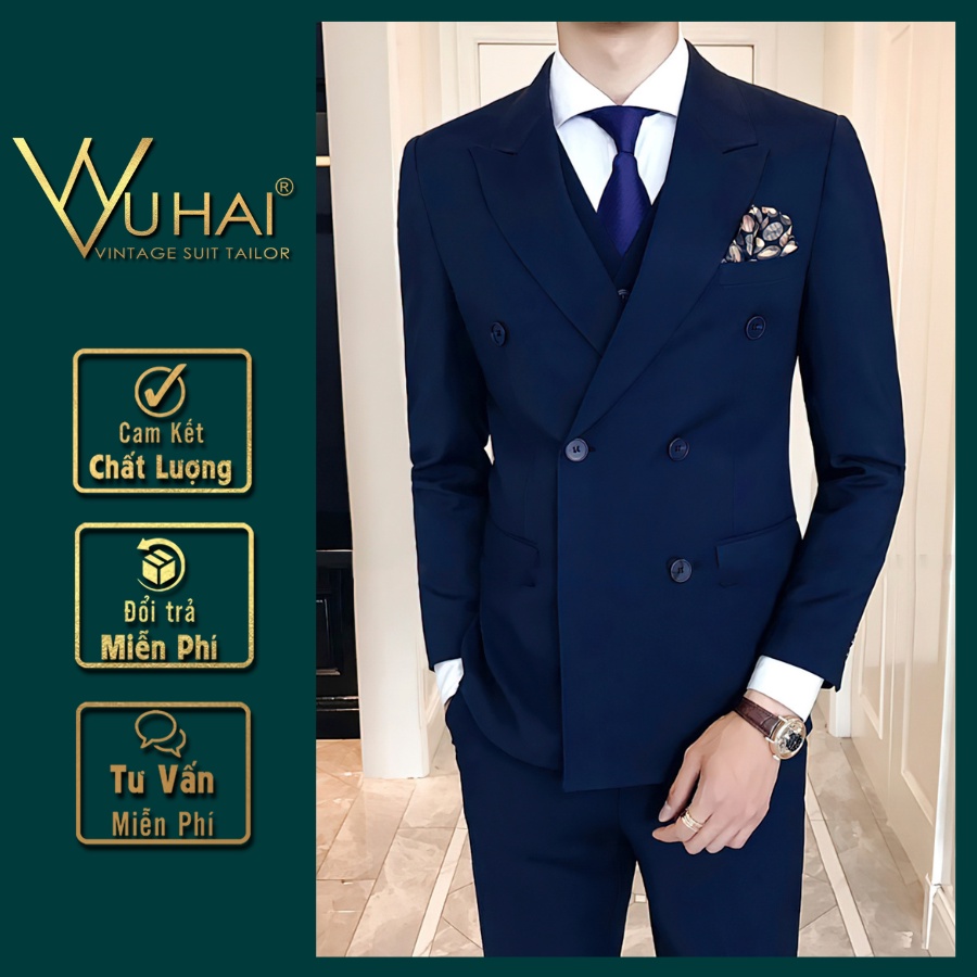 Vest nam xám túi hộp from 2 cúc trẻ trung lịch lãm-Shop Suit