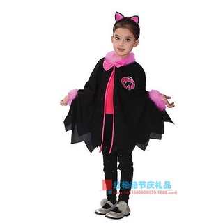 Trang phục hoá trang Halloween Áo choàng con mèo bé gái