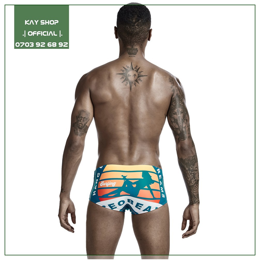 Quần bơi nam boxer cao cấp SEOBEAN - Bikini nam thể thao màu sắc họa tiết trẻ trung đi bơi đi biển BKNSB803