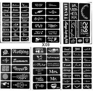 Khuôn xăm tattoo chữ tiếng anh, kí tự tấm a4