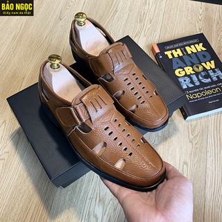 [BẢO HÀNH 1 NĂM] Giày rọ nam - Giày hè nam da bò cao cấp - Màu vàng sang - Mã H15