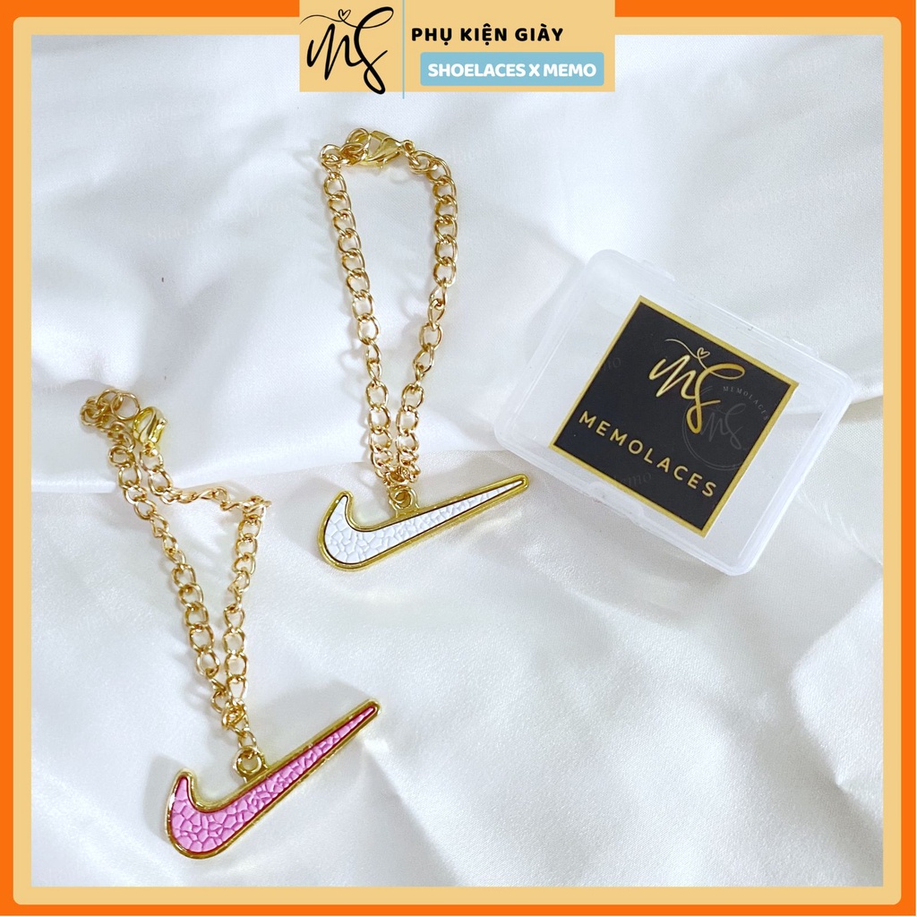 Phụ kiện tag treo giày swoosh Low Pixel,dây treo trang trí giày logo