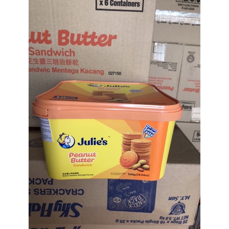 Bánh quy bơ đậu phộng Julie’s 540g mẫu mới
