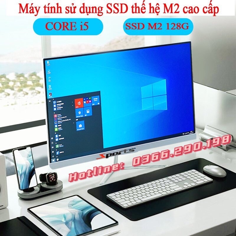 [TẶNG KÈM WEBCAM HỌC VÀ LÀM ONLINE] TRỌN BỘ MÁY TÍNH ALL IN ONE THẾ HỆ MỚI - CORE I5 - RAM 4G - SSD M2 128G | BigBuy360 - bigbuy360.vn