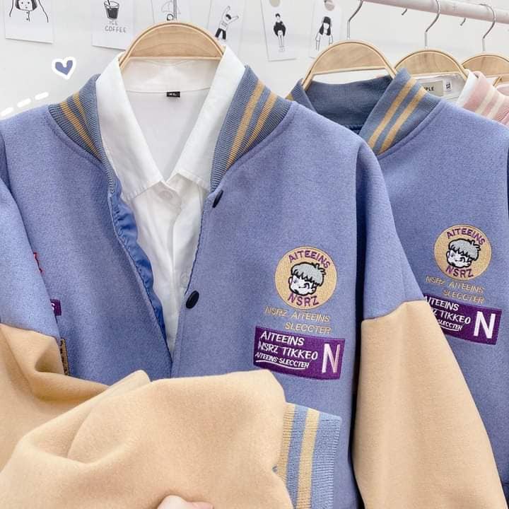 Áo Khoác Bomber AITEEN Xanh Dương Unisex