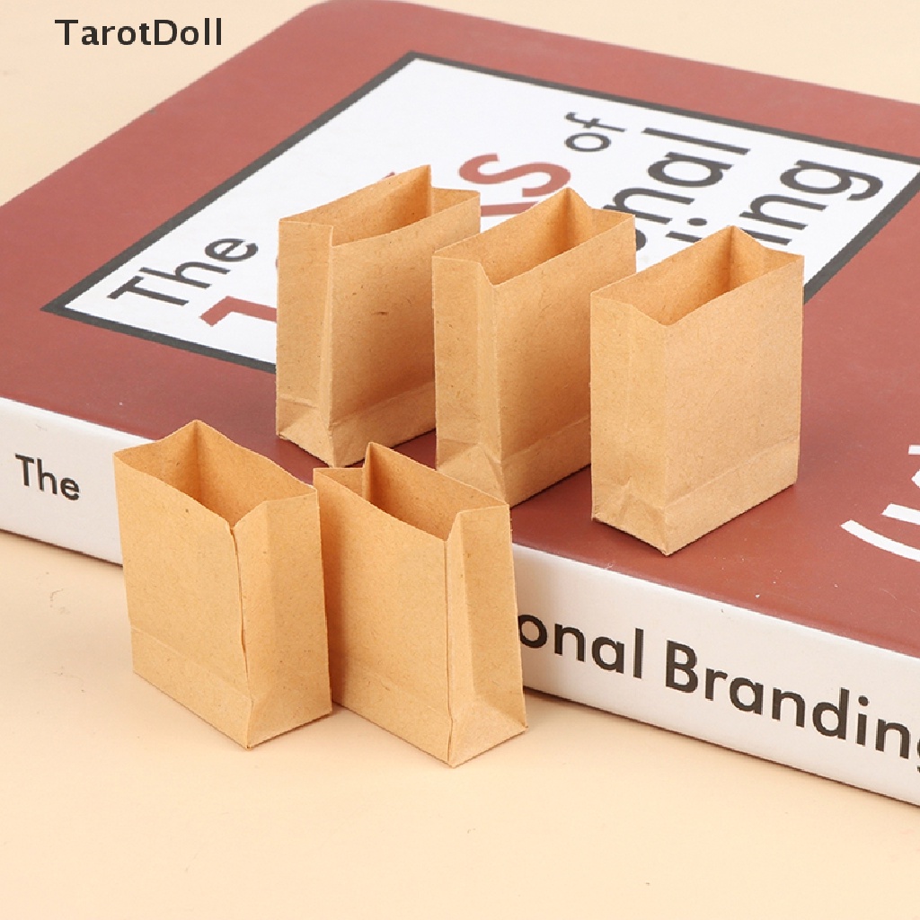 Bộ 5 Túi Giấy Đựng Bánh Tarot 1: 12 Trang Trí Nhà Búp Bê