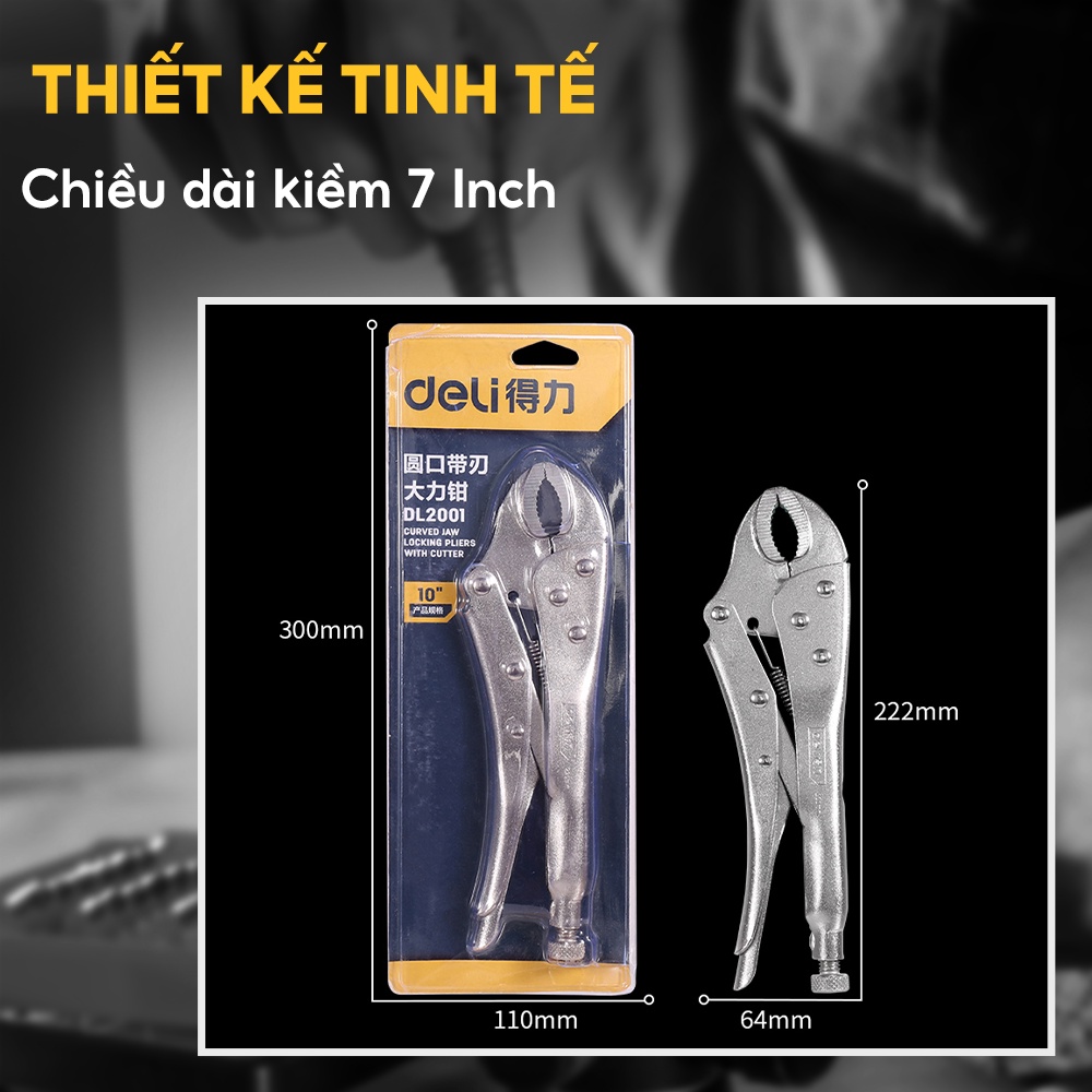 Kềm Bấm Chết Tự Động 7 Inch Cao Cấp Chính Hãng Nhập Khẩu Thương Hiệu Deli DL2001-7 Bảo Hành 12 Tháng - Đổi Trả Miễn Phí