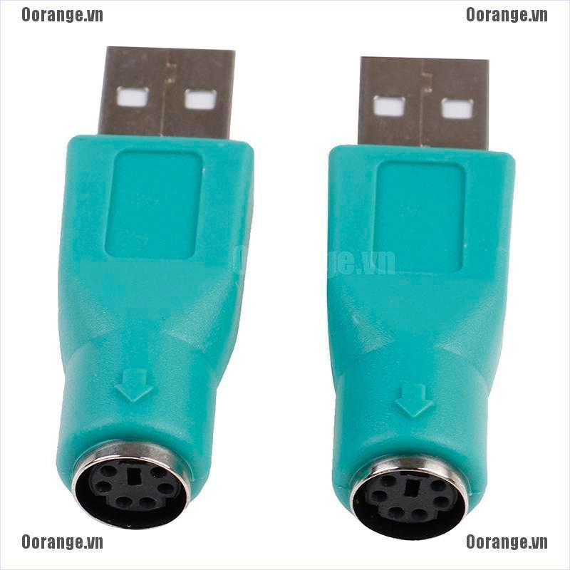 Bộ 2 Đầu Chuyển Đổi PS2 Sang USB Chuyên Dụng Cho Chuột Và Máy Tính