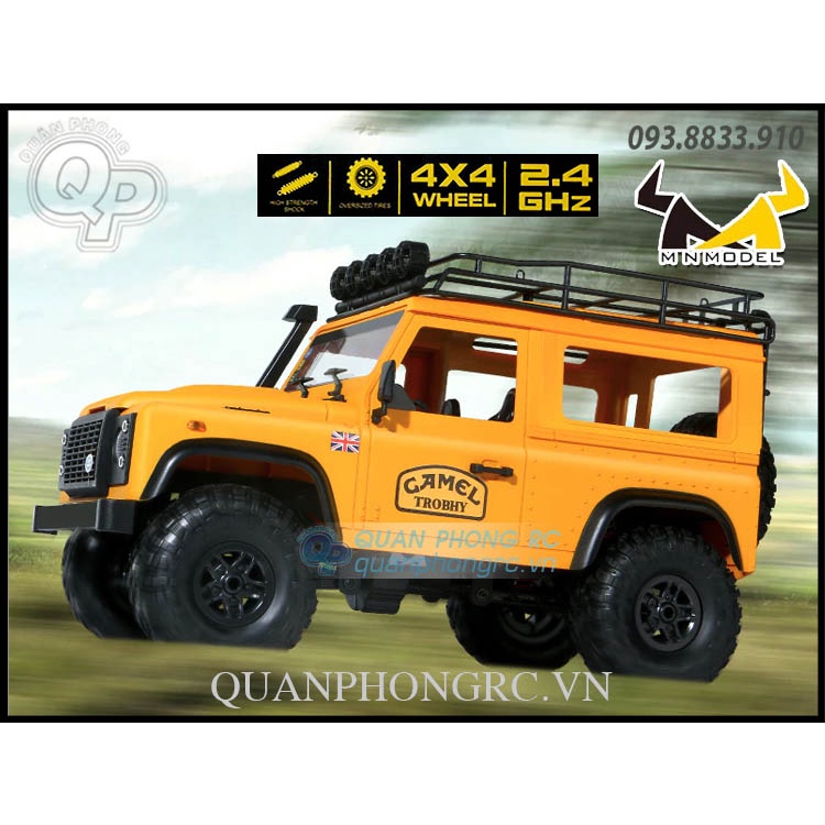 Xe Điều Khiển MN98 1:12 2.4G 4WD Defender Off-Road Rock Crawler With LED
