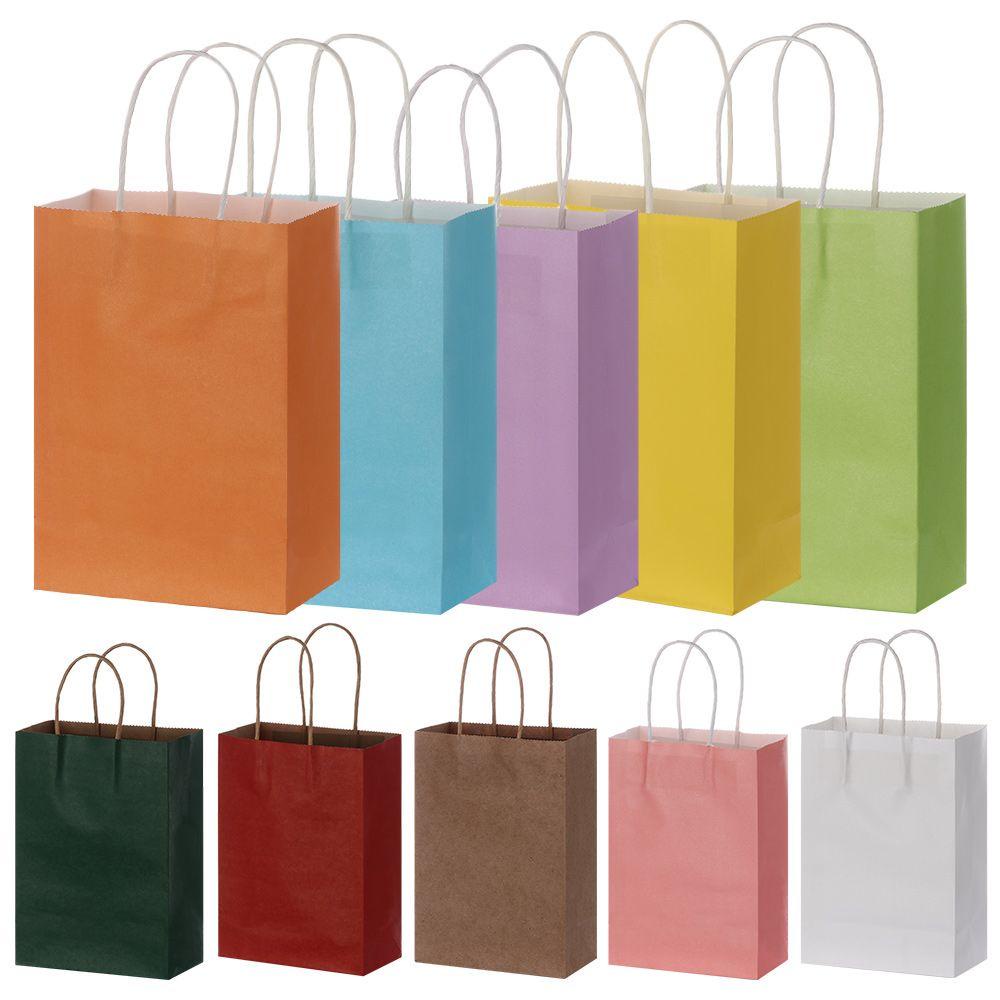 KUNHEV Set 5 Túi Giấy Đựng Quà Giáng Sinh Có Thể Tái Sử Dụng