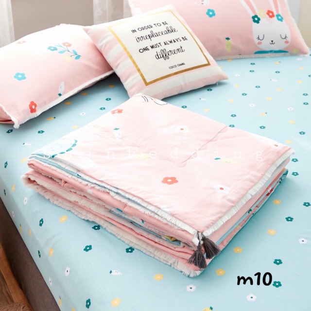 Set Chăn Ga Cotton Living Trần Bông 10 Mẫu Hoạ Tiết 5D Mềm Mát Siêu Đáng Yêu (Shinbedding.shop)