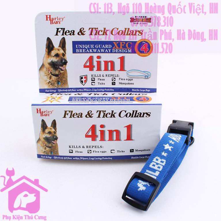 Vòng cổ chống ve rận Harley Baby 4 in 1 dành cho chó mèo - Phụ kiện thú cưng Pet shop Hà Nội