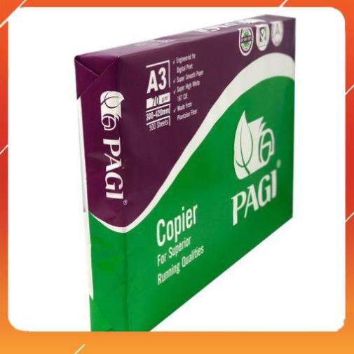 Giấy In, Giấy Photo A3 Pagi Xanh Định Lượng 70GMS, 500 Tờ/Ram, Giá Rẻ, Không Kẹt Máy In