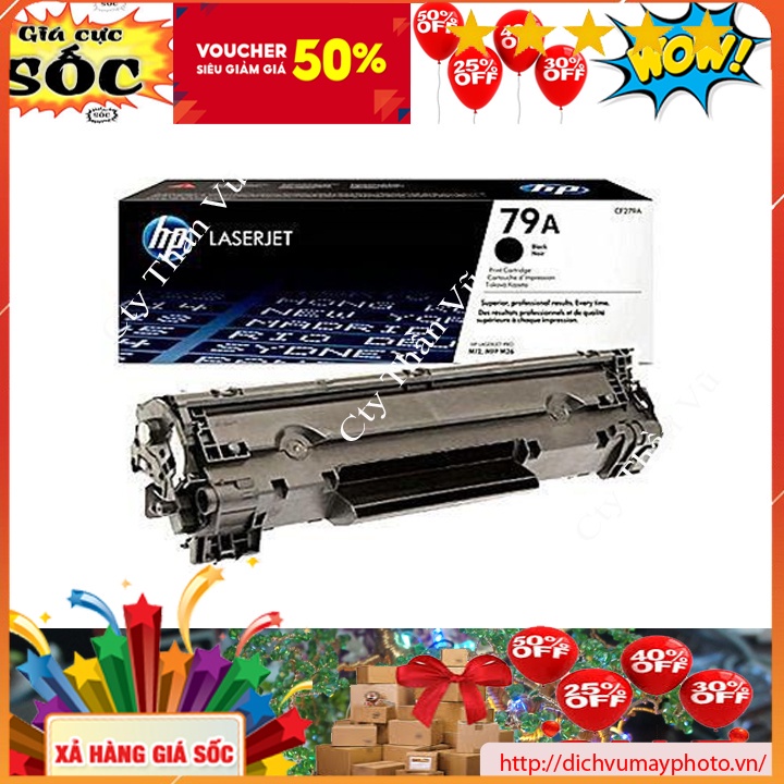 Hộp mực HP 79A dùng cho máy in HP12A 12W 26A 26NW bản in sắc nét kholinhkienmayin