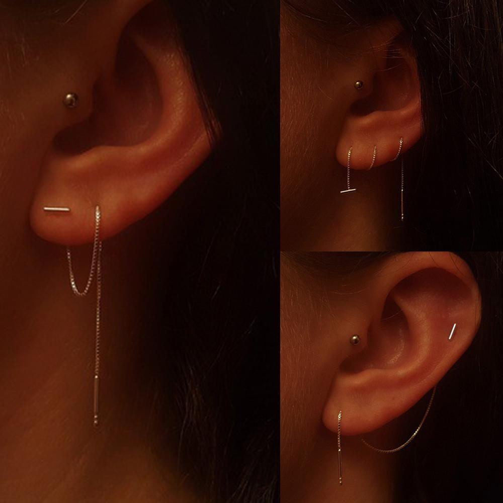 1 Đôi Bông Tai Dáng Dài Phong Cách Gothic Thời Trang Dự Tiệc Cưới