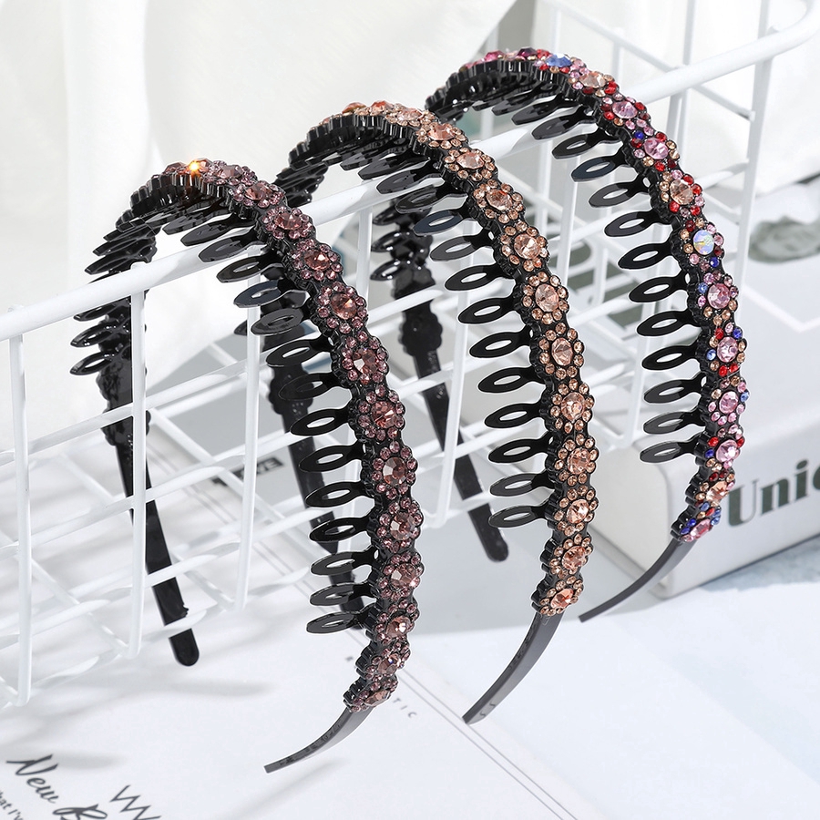 Băng đô cài tóc phối hạt đá thời trang cho nữ