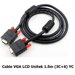 CÁP VGA LCD Unitek 1.5m (3C+6) YC 503G
