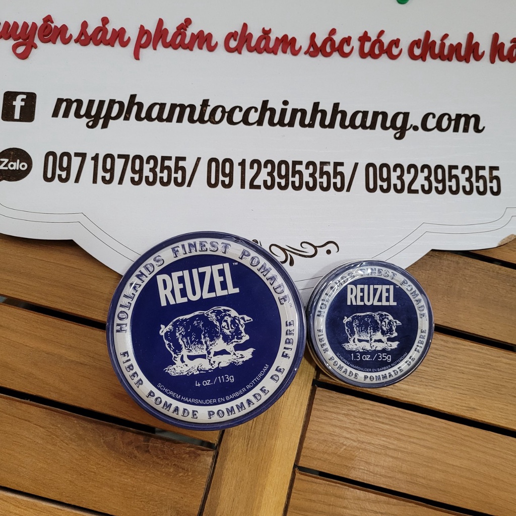 SAP REUZEL GIỮ NẾP CỨNG ĐỘ BÓNG MỜ FIBER POMADE 35G-113G-340G