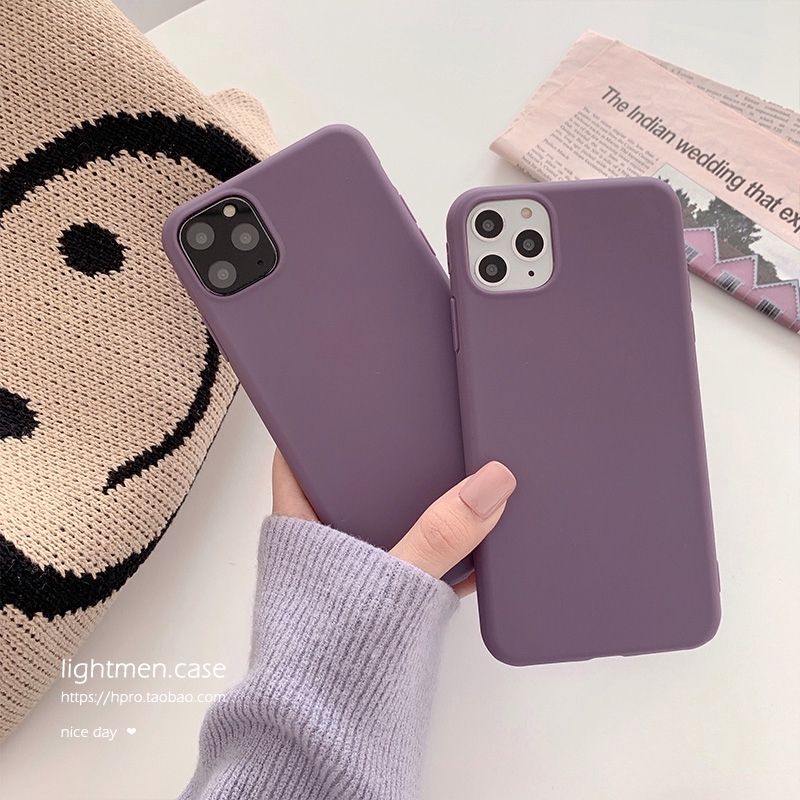 ốp lưng màu tím đơn giản cho điện thoại iphone