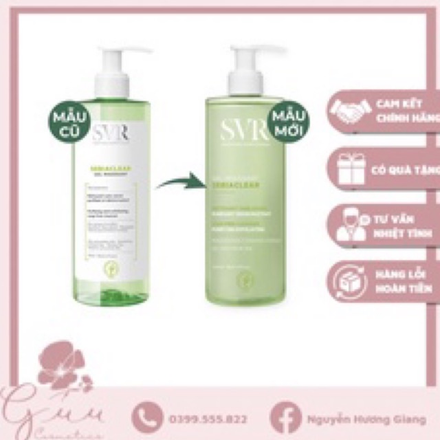Sữa rửa mặt SVR Sebiaclear Gel Moussant Pháp