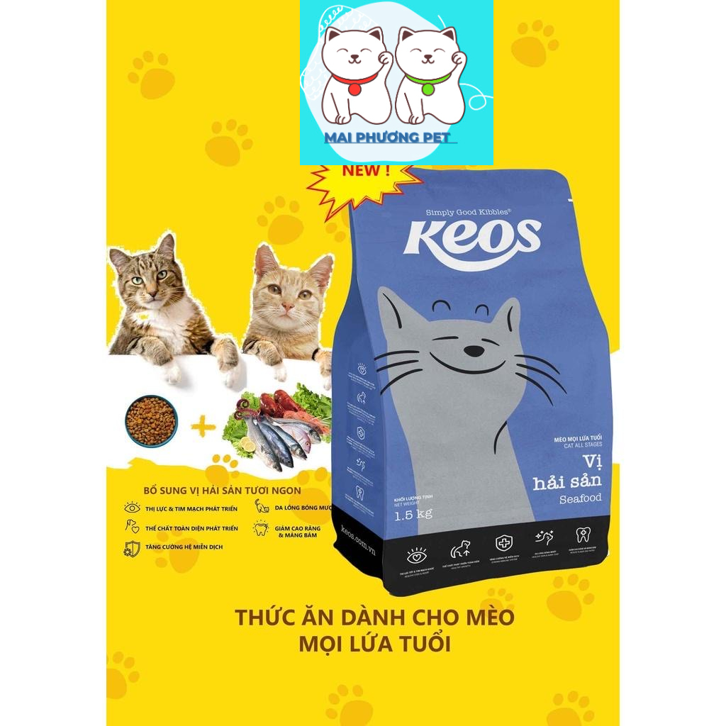 ￼Thức Ăn Cho Mèo Mọi Lứa Tuổi Keos Gói 350g