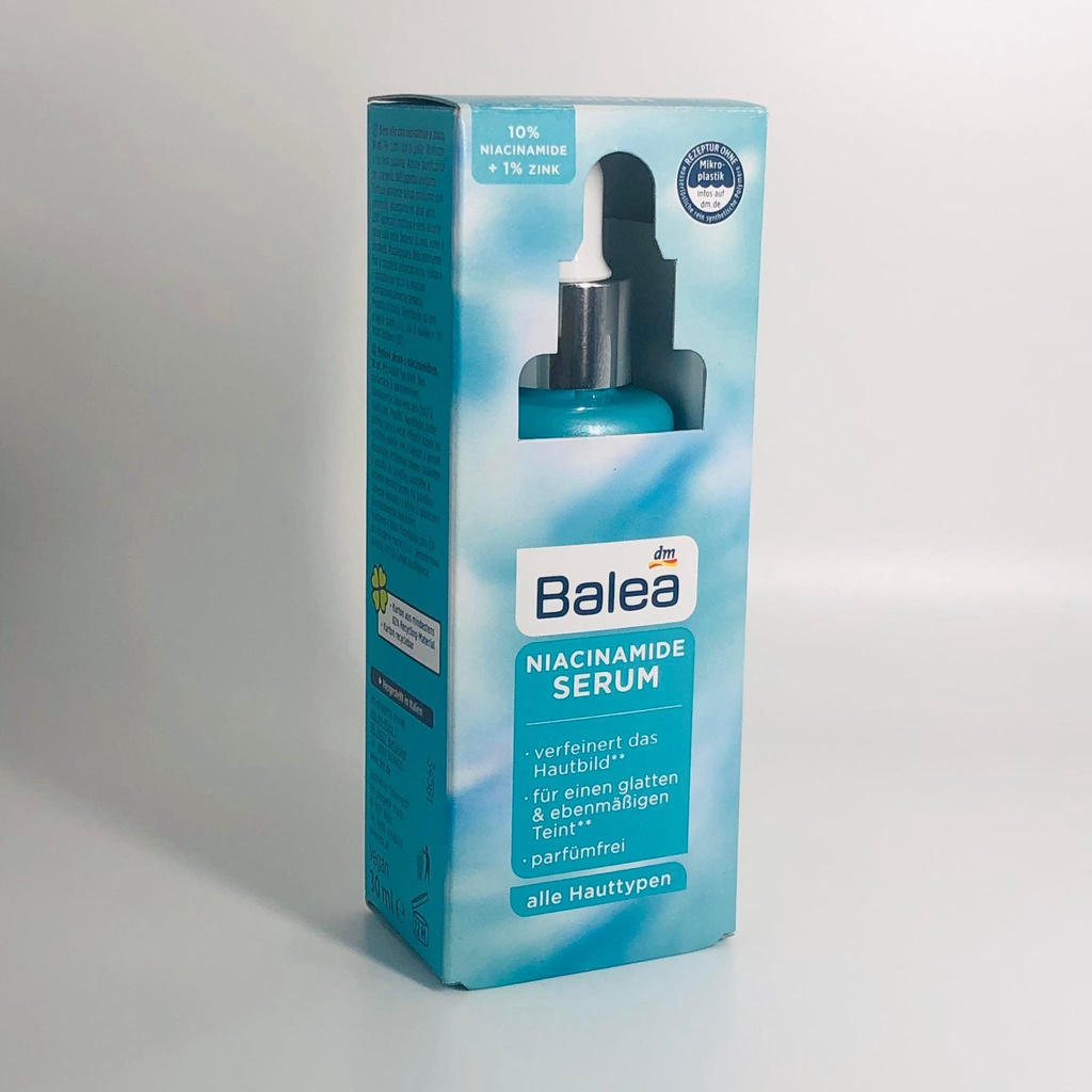 Serum Balea Niacinamide Zinc sáng trắng da se khít lổ chân lông