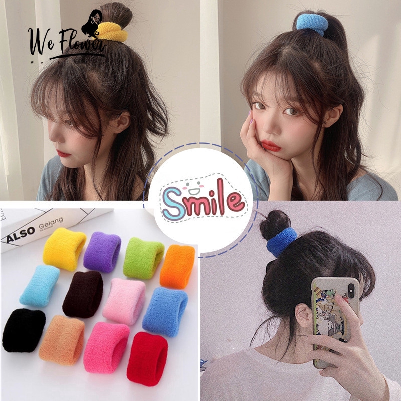 Dây buộc tóc WE FLOWER vải bông dành cho bé gái với nhiều màu tùy chọn