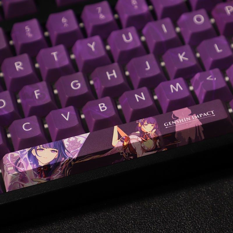 Genshin Impact Keycap Cherry Profile Beelzebul Theme Keycap Anime PBT Dye Thăng hoa Bàn phím cơ Keycap 108 Phím