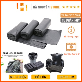 [ FREESHIP GIÁ SỈ ] Túi Bóng Nilon Đen Đựng Rác Gia Đình, Công Nghiệp Tự Phân Hủy Sinh Học Tự Phân Hủy