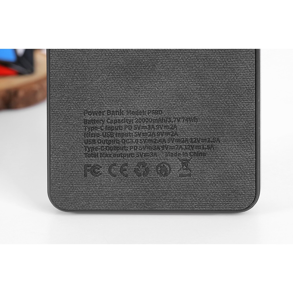 Pin sạc dự phòng Polymer 20.000mAh Type C PD QC3.0 Xmobile PowerBox P69D Đen