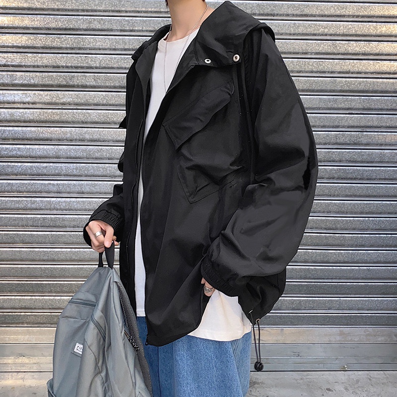 Áo khoác gió khóa chéo Hàn Quốc