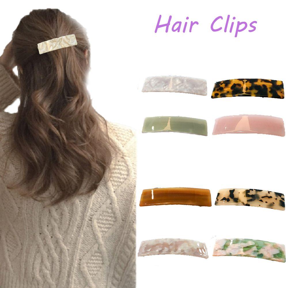 Kẹp Tóc Dài Bằng Acrylic Kiểu Dáng Hình Học Mới