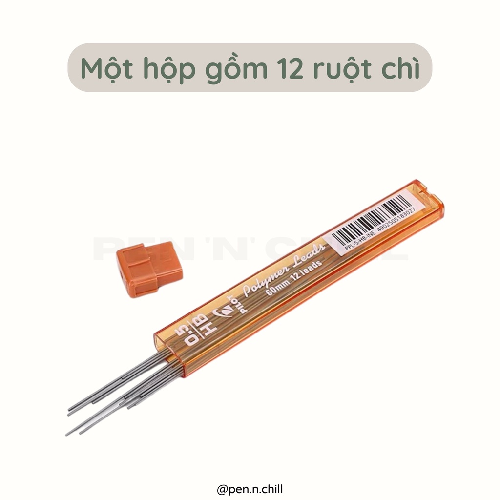 Ruột bút chì bấm Pilot Hi polymer cỡ ngòi 0.3/0.5/0.7mm