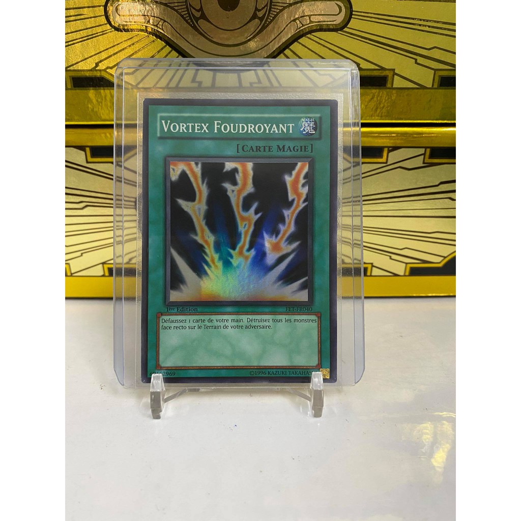 [ Dưa Hấu Yugioh ] Lá bài thẻ bài Lightning Vortex - Super Rare 1st Edition - Tặng bọc bài nhựa bảo quản