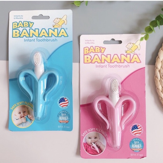 Gặm nướu &amp; bàn chải 2 trong 1 Baby Banana