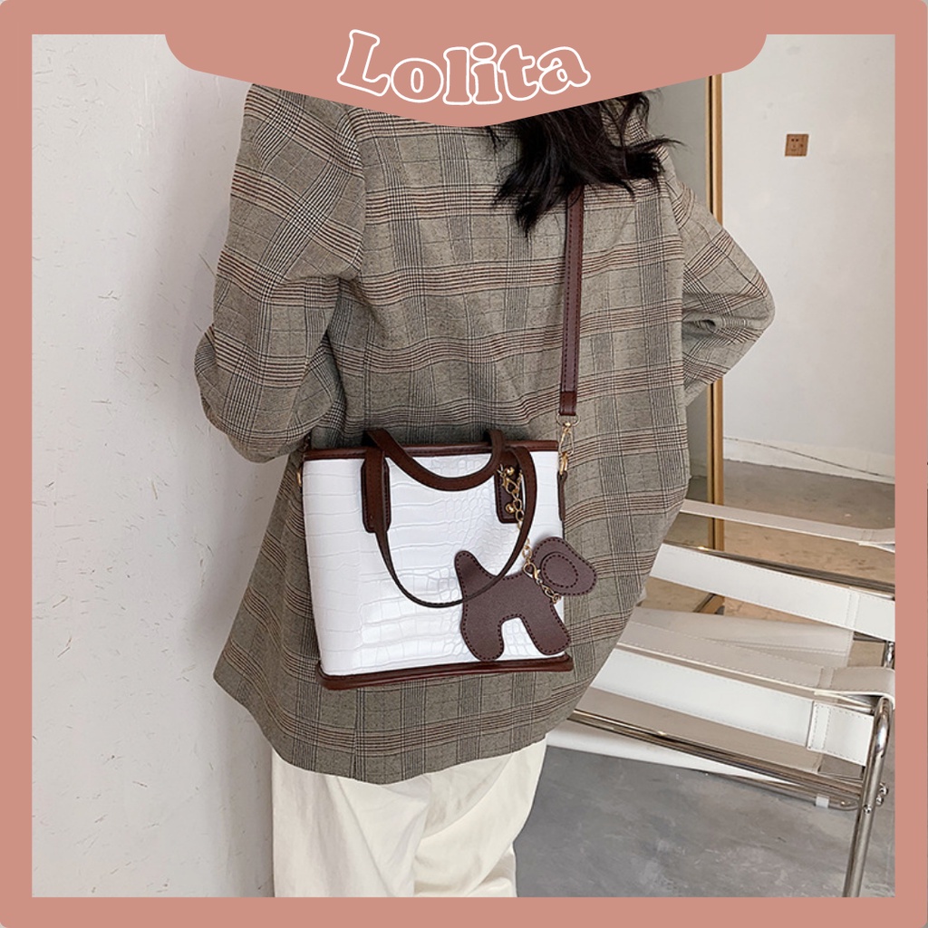 Túi Nữ Tote Đeo Vai LILAS Baggu Đeo Chéo Công Sở Da Rắn