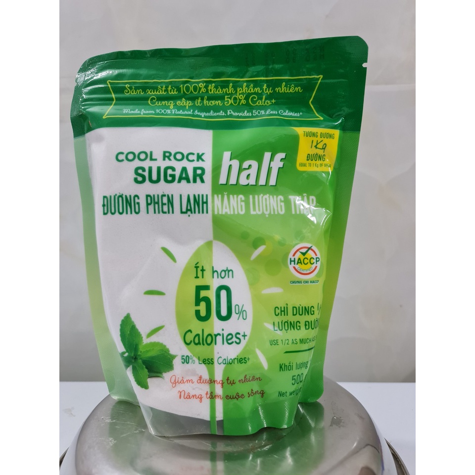 [Túi 500g – Dạng Bột] ĐƯỜNG PHÈN LẠNH NĂNG LƯỢNG THẤP [VN] ANH ĐĂNG (50% less calories+) Cool Rock Sugar (vvk-hk)