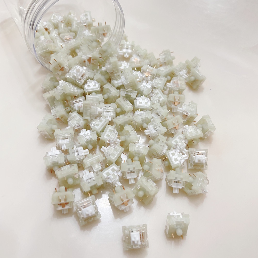 Bộ 10 / 30 Bàn Phím Cơ Chơi Game Ktt Kang White   Kt Kang White V3 2023 Dành Cho Bàn Phím Cơ - Tuyến Tính - Màu Trắng Kt Kang