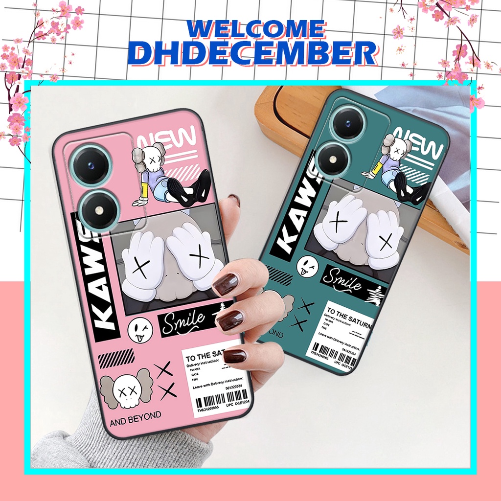 Ốp lưng Vivo Y02S - BẢO VỆ CAMERA in hình gấu K@ws, gấu nâu, dor@emon RẺ- ĐẸP- BỀN